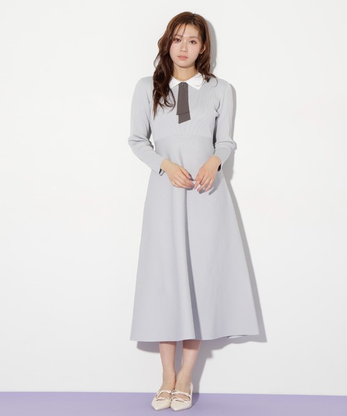 JILL by JILL STUART 2wayタイ付ソウバリフレアワンピース 2wayタイ付ソウバリフレアワンピース | JILL by JILL STUART