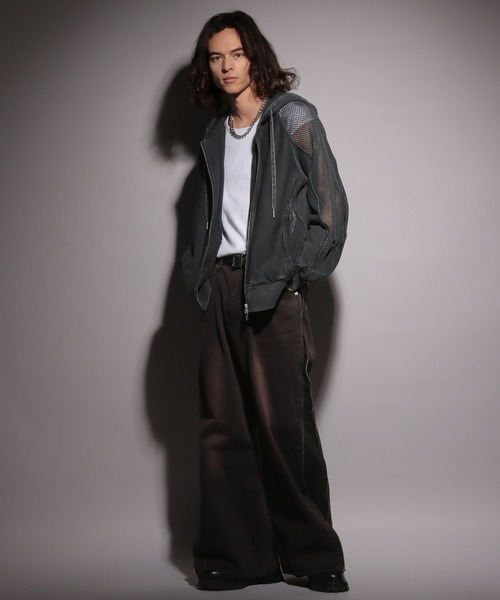 HARE パーカー 「UNDERGROUND MODE」メッシュキリカエZIP