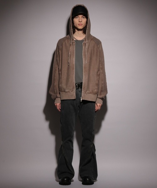 HARE パーカー 「UNDERGROUND MODE」メッシュキリカエZIP