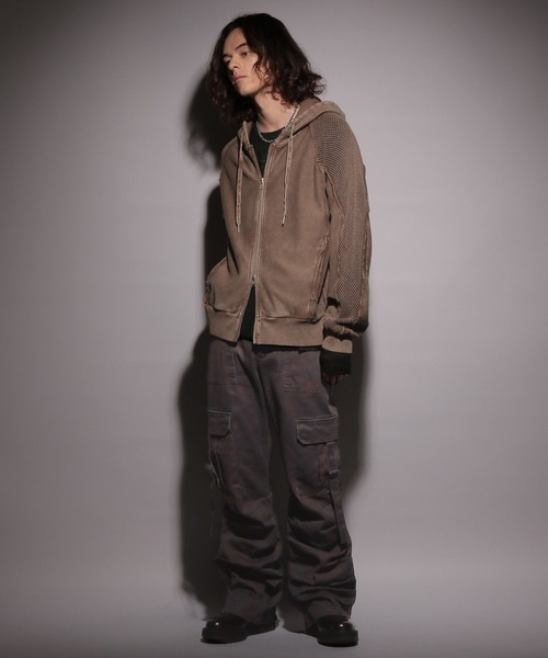 HARE パーカー 「UNDERGROUND MODE」メッシュキリカエZIP
