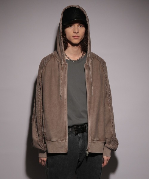 HARE パーカー 「UNDERGROUND MODE」メッシュキリカエZIP