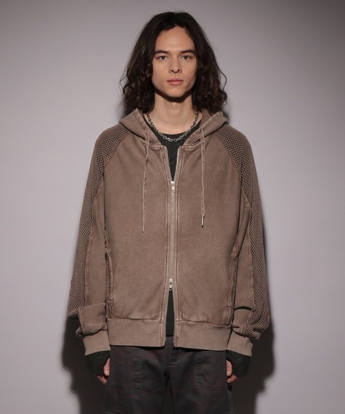 HARE パーカー 「UNDERGROUND MODE」メッシュキリカエZIP