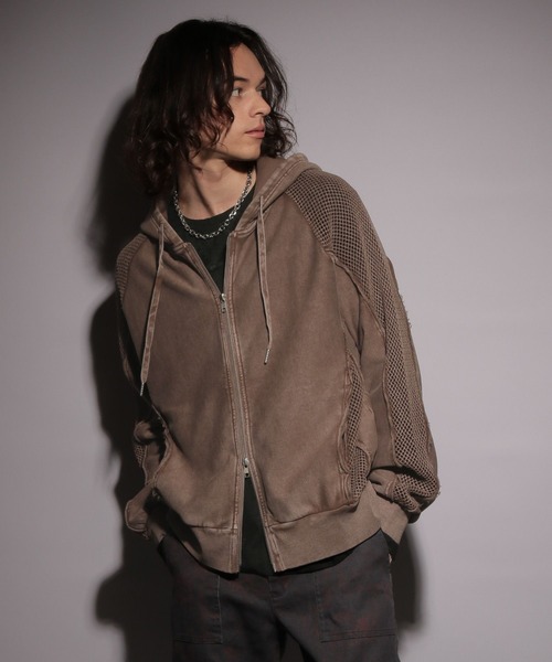 HARE パーカー 「UNDERGROUND MODE」メッシュキリカエZIP