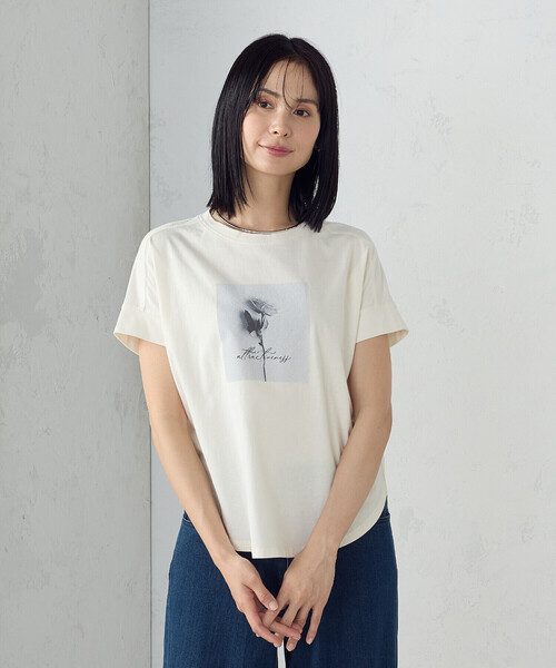 COMME CA ISM（コムサイズム） tシャツ 半袖 フォトプリントTシャツ