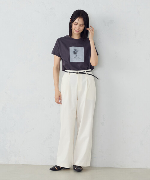 25FW コムコムプリントカットソー COMME CA ISM（コムサイズム） tシャツ 半袖 フォトプリントTシャツ