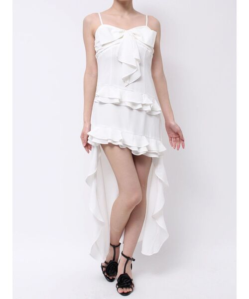 美品♡ELISABETTA FRANCHI♡アシンメトリーヘムワンピース EATME（イートミー） ワンピース ラッフルアシンメトリーワンピース