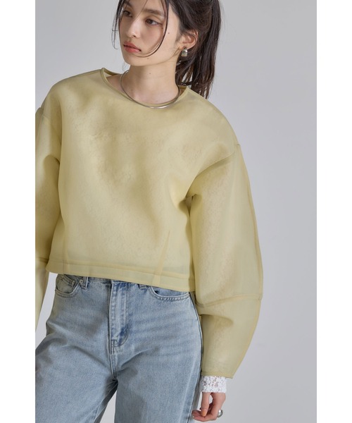 tシャツ シアーダンボールプルオーバー レディース