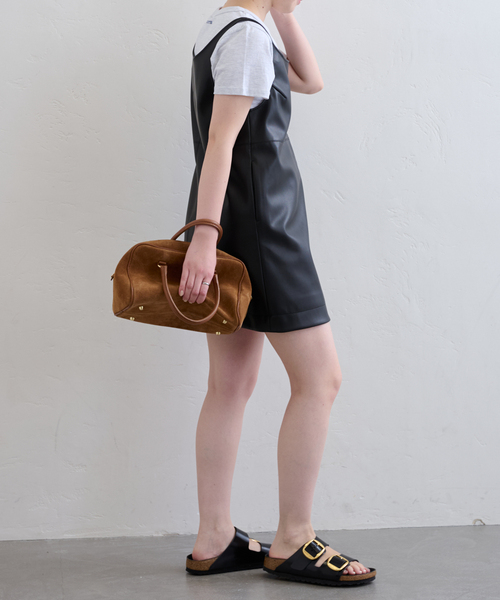 U by SPICK&SPAN ワンピース フェイクレザーミニワンピース