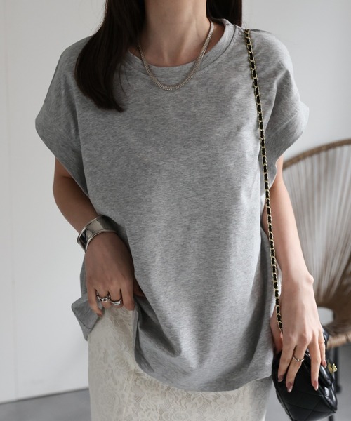 tシャツ 「レディース商品」ゆるシルエットフレンチスリーブTシャツ/トップス レディース | CREARE -LINO- | 02