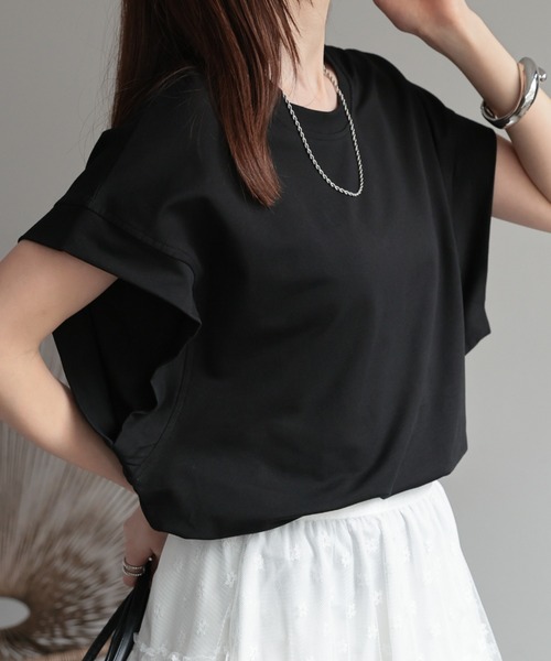 tシャツ 「レディース商品」ゆるシルエットフレンチスリーブTシャツ/トップス レディース | CREARE -LINO- | 04