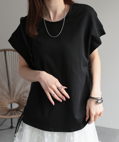 tシャツ 「レディース商品」ゆるシルエットフレンチスリーブTシャツ/トップス レディース | CREARE -LINO- | 18