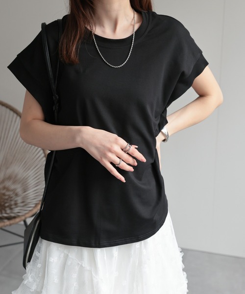 tシャツ 「レディース商品」ゆるシルエットフレンチスリーブTシャツ/トップス レディース | CREARE -LINO- | 21