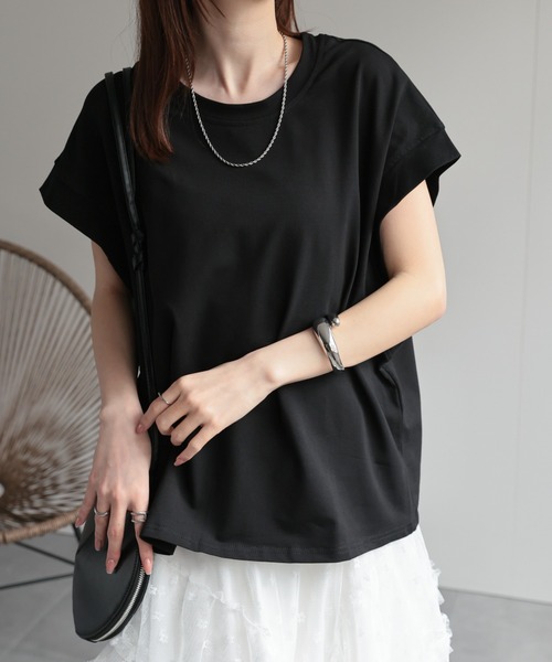 tシャツ 「レディース商品」ゆるシルエットフレンチスリーブTシャツ/トップス レディース | CREARE -LINO- | 05