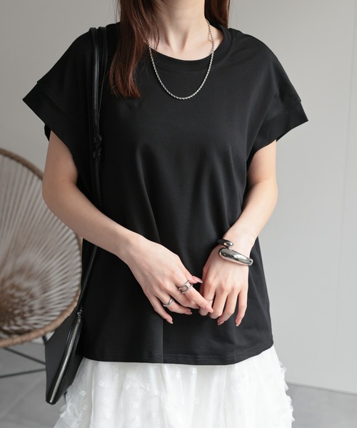 tシャツ 「レディース商品」ゆるシルエットフレンチスリーブTシャツ/トップス レディース | CREARE -LINO- | 06