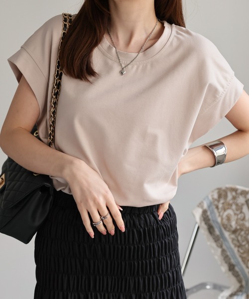 tシャツ 「レディース商品」ゆるシルエットフレンチスリーブTシャツ/トップス レディース | CREARE -LINO- | 23