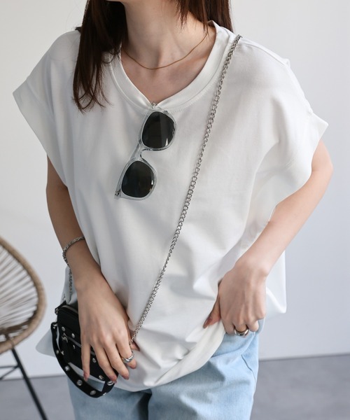 tシャツ 「レディース商品」ゆるシルエットフレンチスリーブTシャツ/トップス レディース | CREARE -LINO- | 13