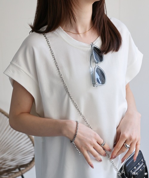 tシャツ 「レディース商品」ゆるシルエットフレンチスリーブTシャツ/トップス レディース | CREARE -LINO- | 15