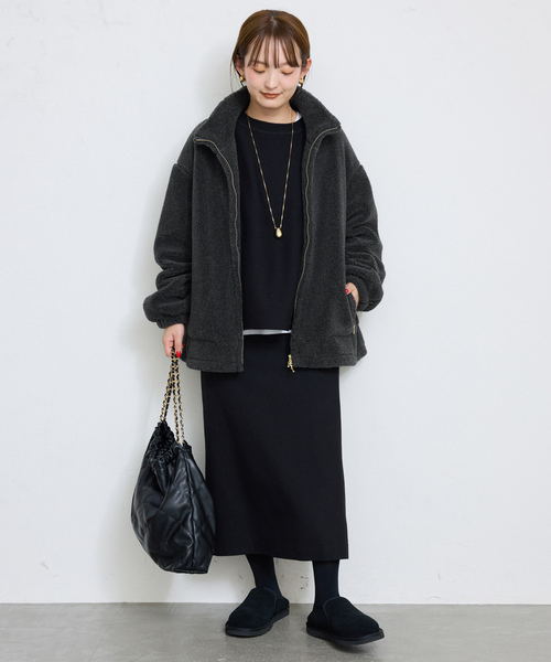 SLOBE IENA ブルゾン セール】ノーカラーギャザーブルゾン【手洗い可能】◇（ブルゾン