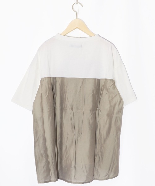 iS ScoLar tシャツ 551233：女性とコスメプリント 異素材切替