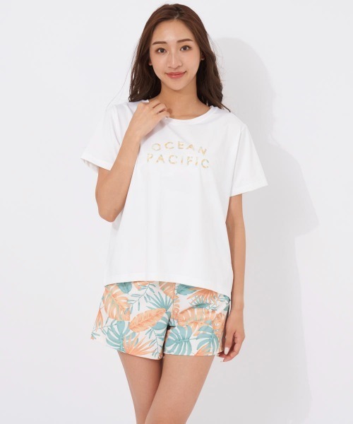 Ocean Pacific ベージュ 長袖ラッシュガード水着4点セット新品未使用 Ocean Pacific ラッシュガード 「OP/オーピー」レディースビキニ