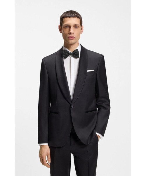 BOSS（HUGO BOSS） 蝶ネクタイ イタリア製ボウタイ シルクジャカード