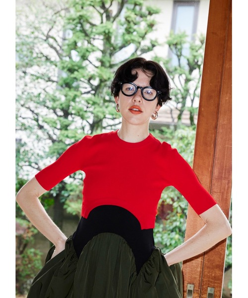 ニット セーター CIRCLE CUT SHORT KT TOP レディース