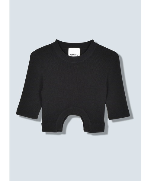 OMMO ニット セーター CIRCLE CUT SHORT KT TOP レディース