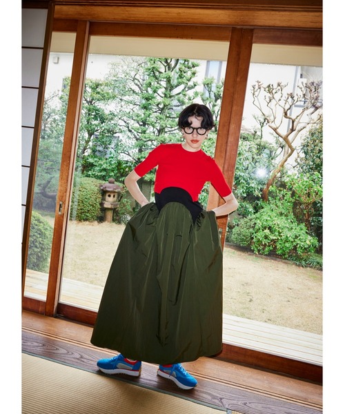 ニット セーター CIRCLE CUT KT TOP レディース OMMO ニット セーター CIRCLE CUT SHORT KT TOP レディース