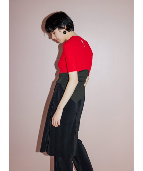 ニット セーター CIRCLE CUT SHORT KT TOP レディース OMMO ニット セーター CIRCLE CUT SHORT KT TOP レディース