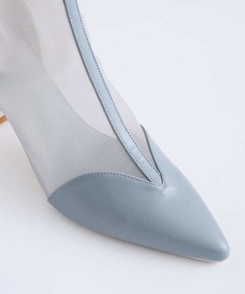 「J1U by LA BELLE ETUDE」 ショートブーツ S ライトブルー レディース_画像2