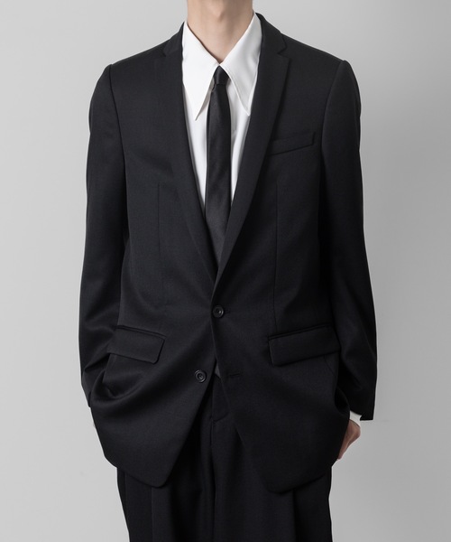 【美品】ato アトウ ジャケット ブラック テーラード ビジネス WOOL CONSTRUCTIVE JK（テーラードジャケット）｜ato（アトウ）の