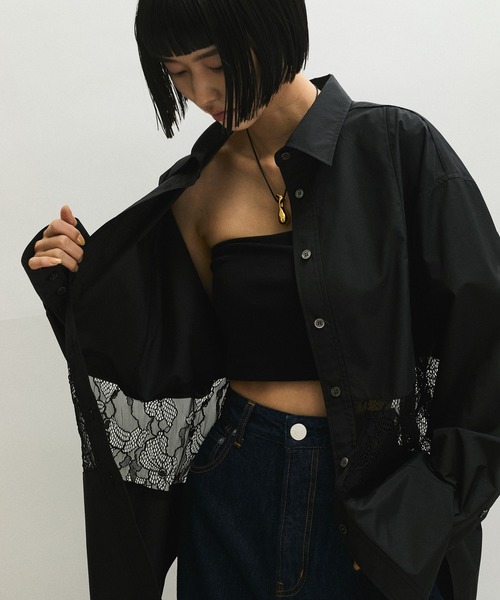 即発！ADAM ET ROPE レースブラウス ADAM ET ROPE' ブラウス シャツ ウエストレースシャツ