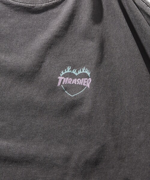 THRASHER tシャツ THRASHER/スラッシャー バックロゴフレイム