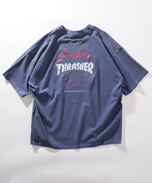 THRASHER tシャツ THRASHER/スラッシャー バックロゴフレイム