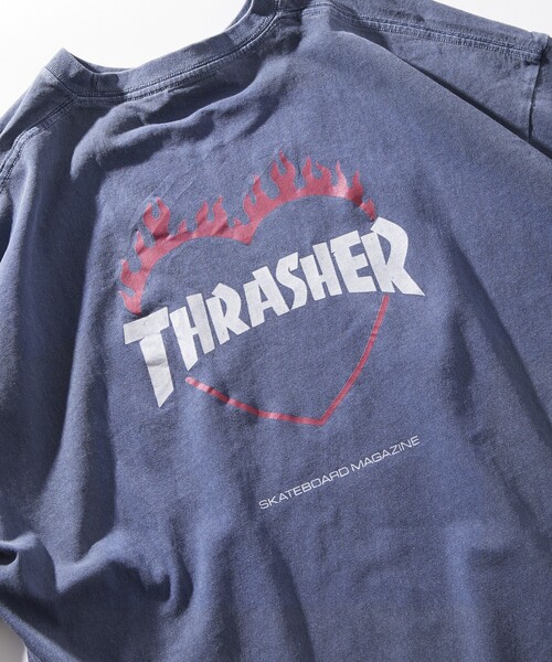 激レア THRASHER ファイヤーハートロゴ Tシャツ Mアッシュグレー 激レア THRASHER ファイヤーハートロゴ Tシャツ Mアッシュグレー