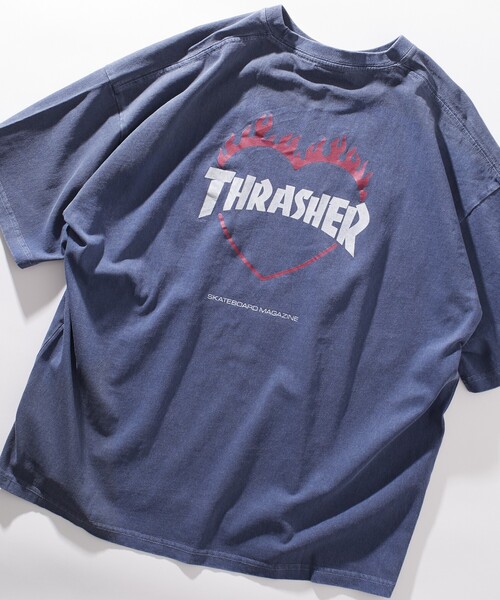 THRASHER tシャツ THRASHER/スラッシャー バックロゴフレイム