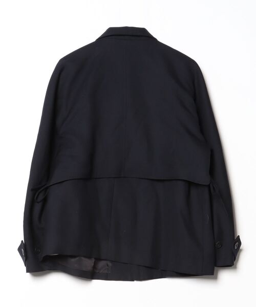 「08sircus」 22AW Wool twill layered ジップアップブルゾン 1 ブラック メンズ_画像2
