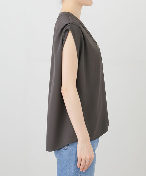 La TOTALITE ブラウス シャツ 「洗える」フロントボタンフレンチ