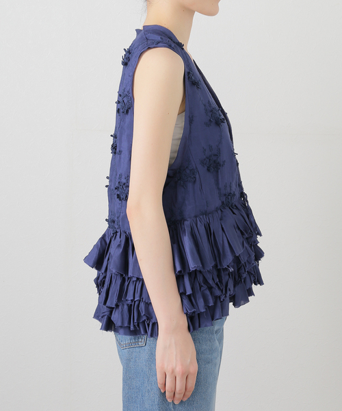 crinkle コート アウター 「crinkle crinkle」 frill rayon