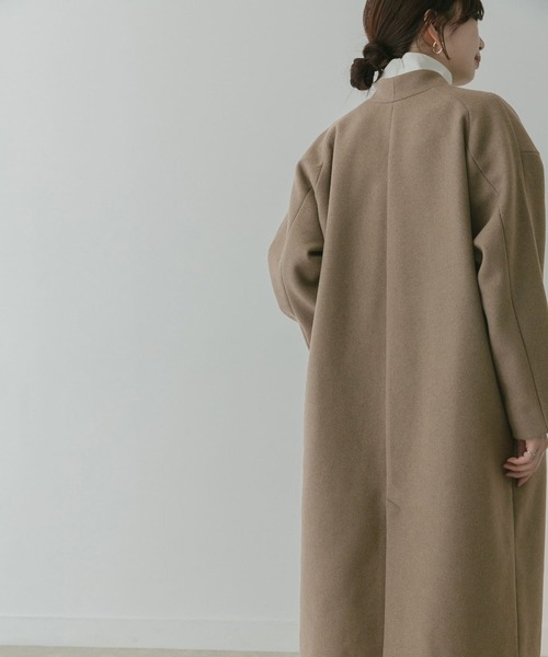 「KBF+」 ノーカラーコート ONE ライトブルー レディース_画像3