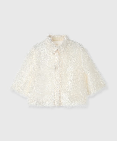 anuans（アニュアンス） ブラウス シャツ シャギージャガードシャツ