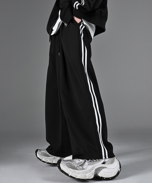 ADRER ジャケット×パンツジャージセットアップ ADRER 「ADRER」 ジャージパンツ L ブラック メンズ : ZOZOTOWN