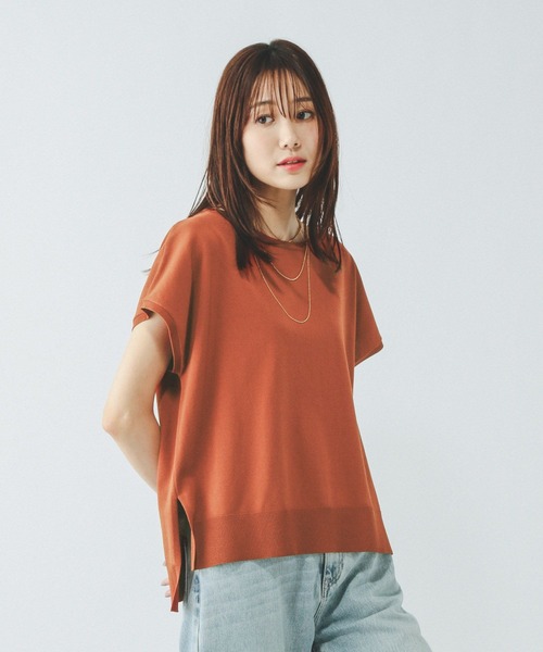 projectR ニット GLOBAL WORK ニット セーター スッキレイさらさらフレンチ