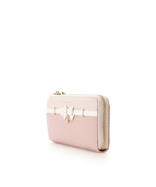 美品　Samantha Vega レディース長財布 Samantha Vega 財布 バイカラーアクセントリボン長財布
