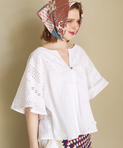 「チャイハネ」サーランシフリー刺繍トップス レディース