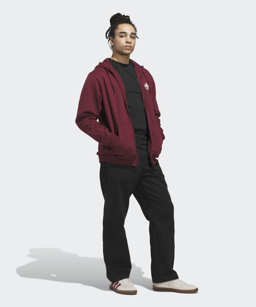 adidas Originals(アディダス)ウール肉厚ジップパーカー　未使用品 adidas アディダス ダブルジップパーカー 長袖 内側がサーマル