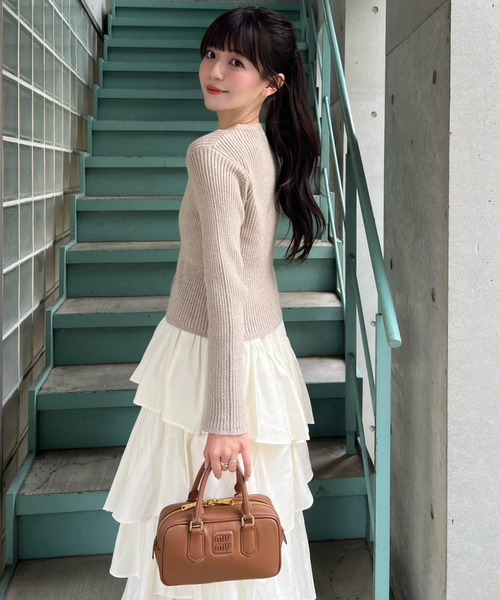 ワンピース Cherir Mignon Bloomy frill set one-piece Cherir Mignon ワンピース 「くるみ×Cherir Mignonコラボ」Bloomy