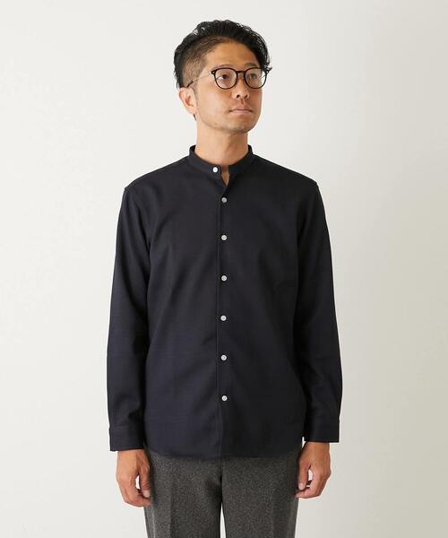 MEN'S MELROSE シャツ ウーリースラブオックス スタンダードバンド