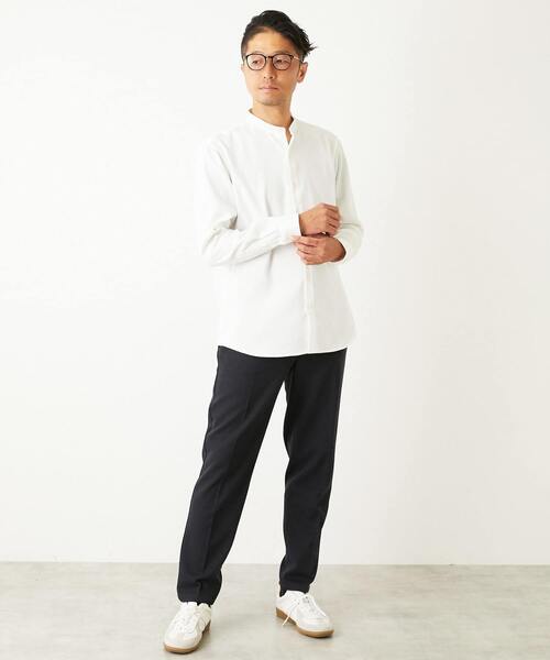 MEN'S MELROSE シャツ ウーリースラブオックス スタンダードバンド