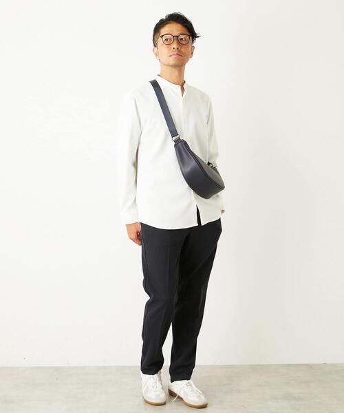 MEN'S MELROSE シャツ ウーリースラブオックス スタンダードバンド
